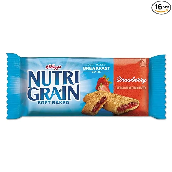 Kellogg's Nutri-Grain Cereal Breakfast Bars, Strawberry, 96 Count