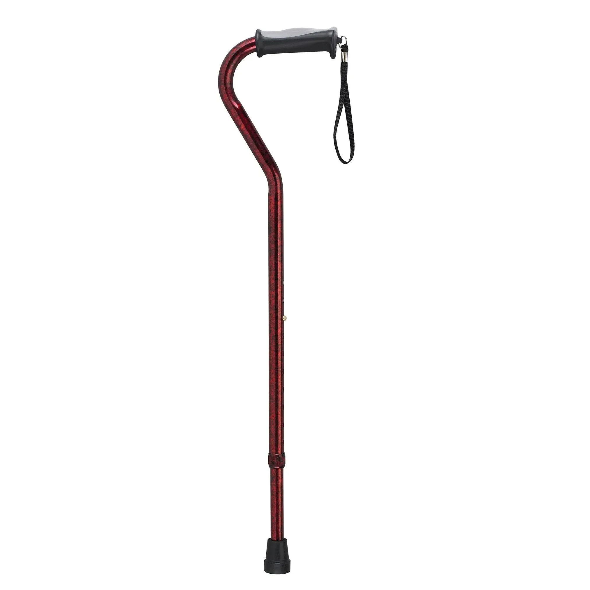 Drive Adjustable Offset Handle Cane with Gel Hand Grip