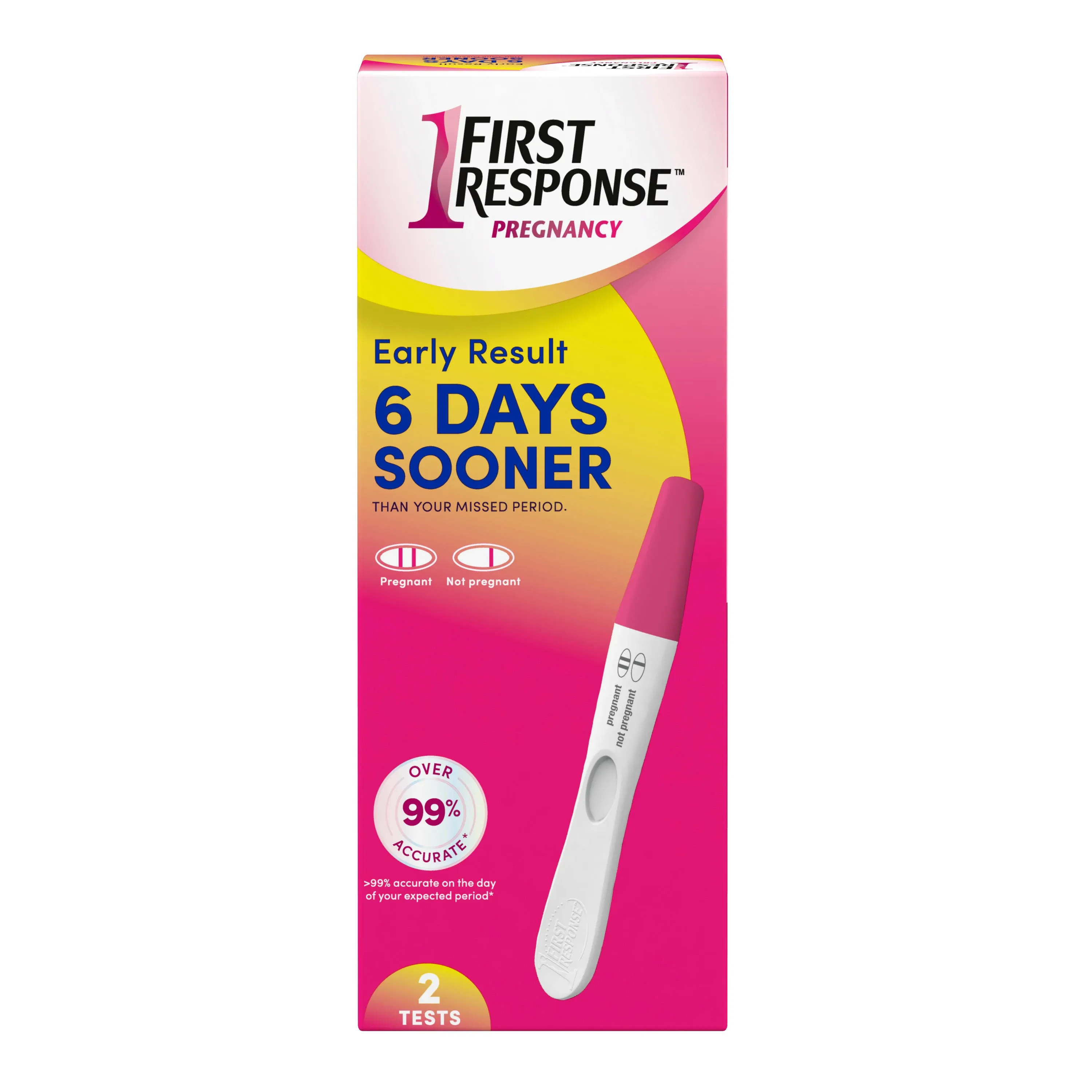 Original FIRST RESPONSE Early Fastest Result Pregnancy Test, 2 Count (Pack of 1)