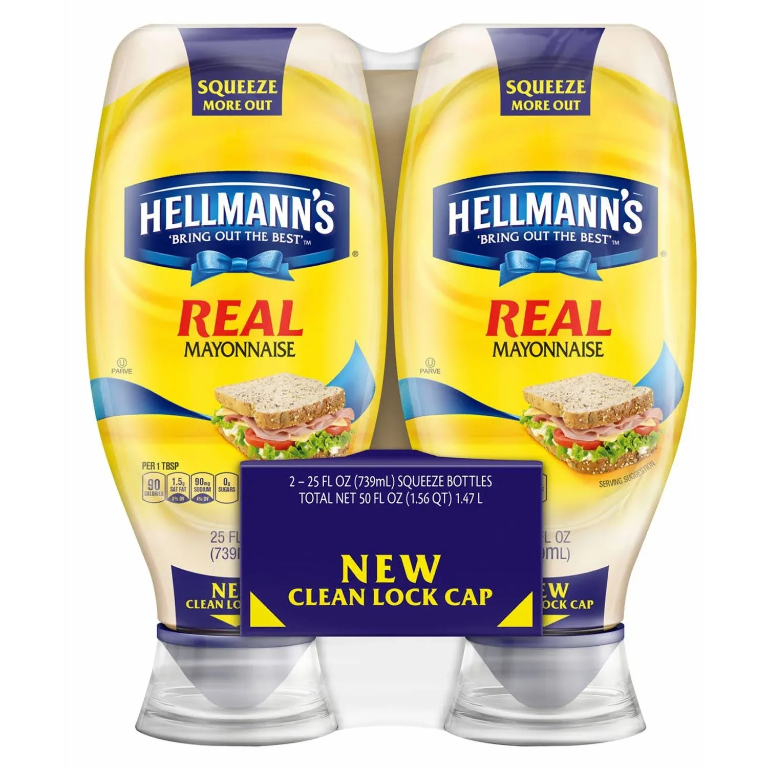 Hellmann's Real Mayonnaise Squeeze Bottle, 2 ct.