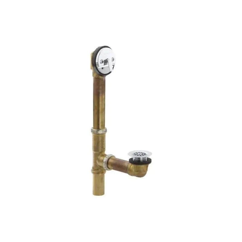 Swiftflo 1-1/2" adjustable trip lever Bathtub Drain, 17-gauge brass, for 14" to 16" baths