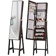 Laura Full Length Mirror Jewelry Armoire - Brown