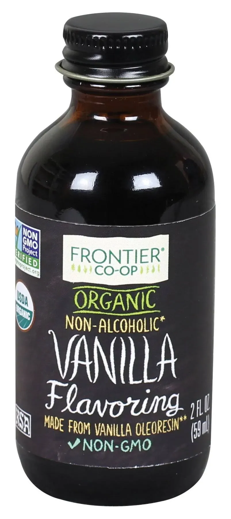 Frontier Co Op Vanilla Flavoring, Organic, Non-Alcoholic - 2 fl. oz. (59 ml)