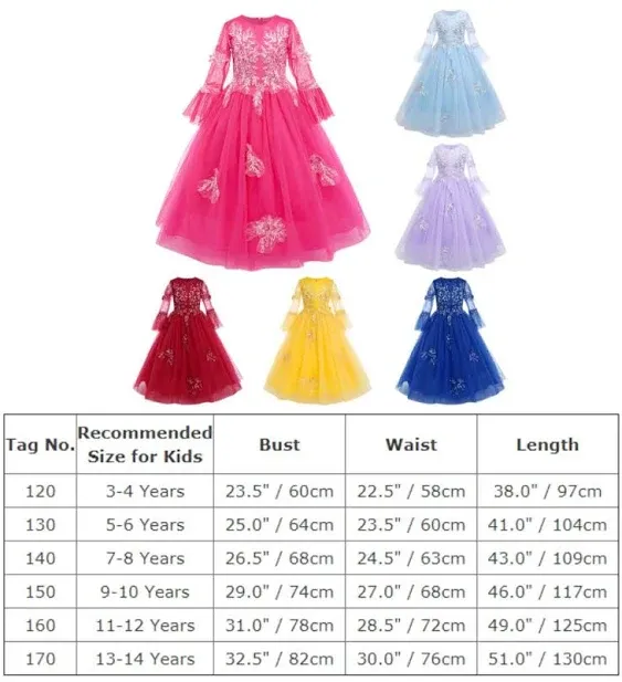 Flower Girls Vintage Floral Boho Lace 3/4 Sleeves Maxi Dress Wedding Princess Party Communion Evening Formal Dance Gown