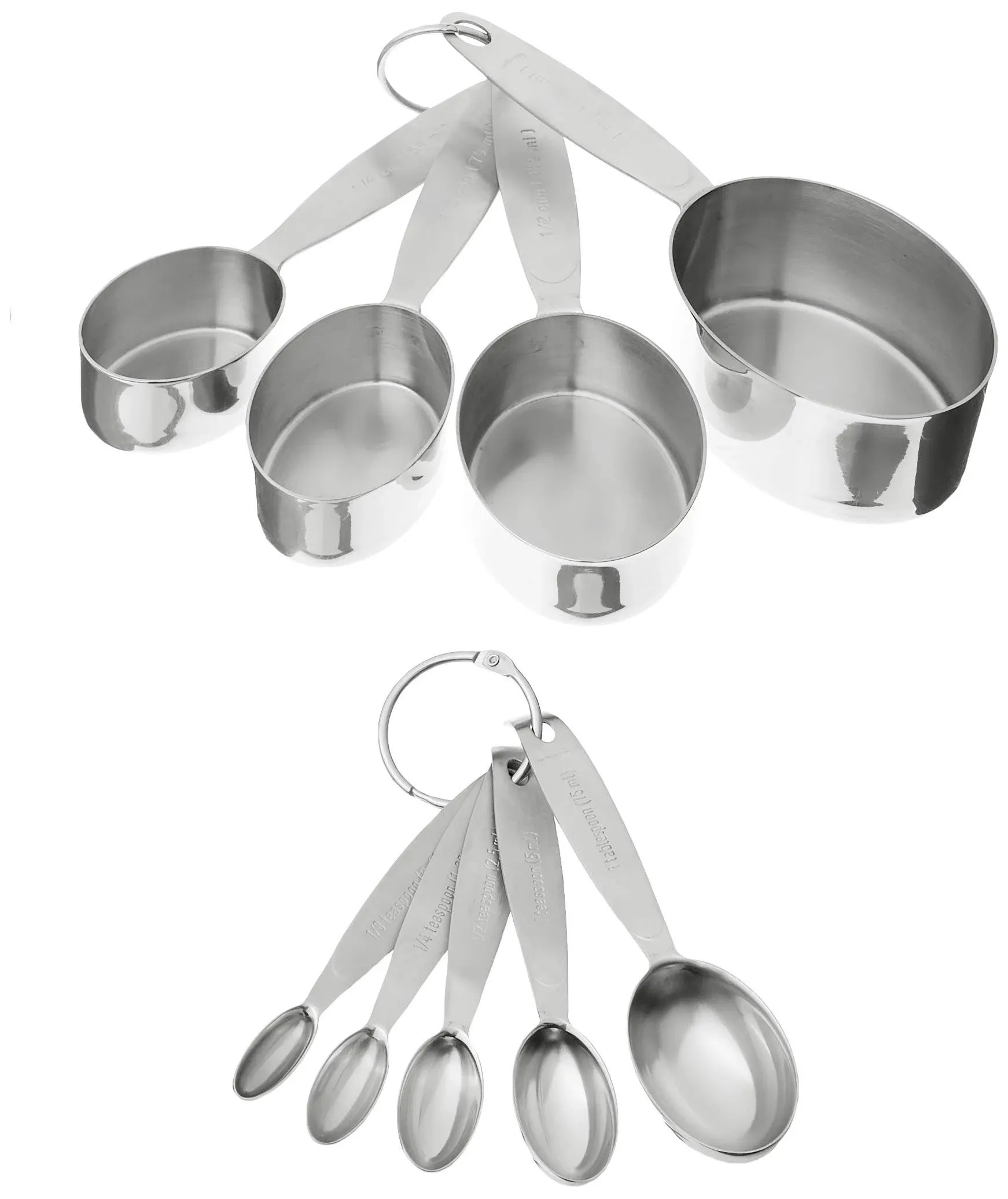 Cuisipro Stainless Steel Measuring Cup & Spoon Set