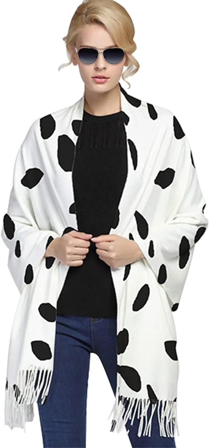 Women's Shawls and Wraps Dalmatian Print Comfortable Long Scarf Winter Warm Scarves