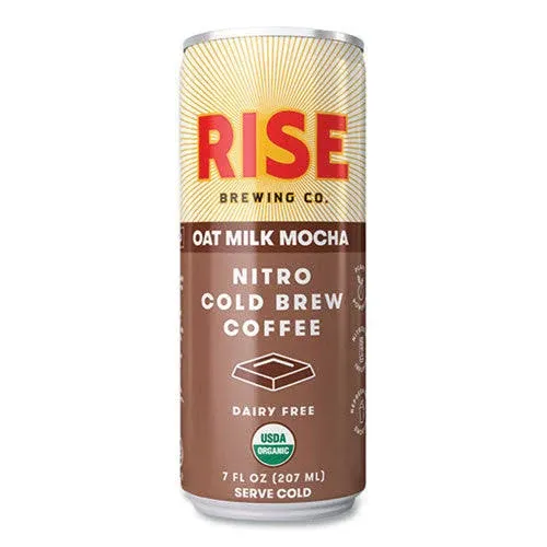 RISE Brewing Co. Oat Milk Mocha Nitro Cold Brew Coffee, 7 oz., 12/Carton (FG-SS-007-007-012)