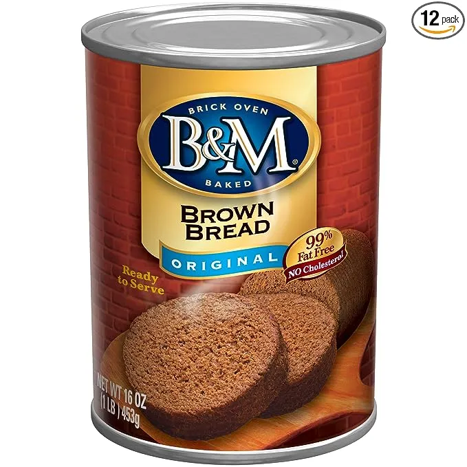 B&M Brown Bread, Original Flavor, 16 oz (Pack of 12)