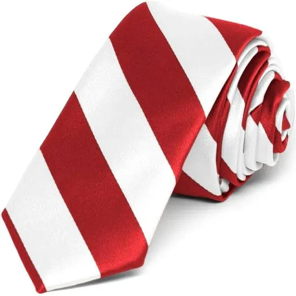 tiemart Striped Skinny Tie, 2" Width