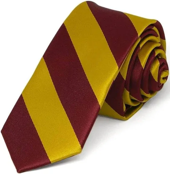 tiemart Striped Skinny Tie, 2" Width