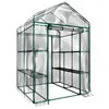 4 Tier Mini Greenhouse - Portable Greenhouse with Locking Wheels and PVC Cover 