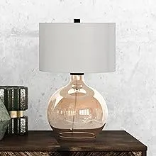 Evelyn&Zoe Traditional Glass Clear Glass Table Lamp