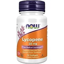 NOW Supplements, Lycopene 20 mg with Natural Extract from Tomatoes, Free Radical Scavenger*, 50 Softgels