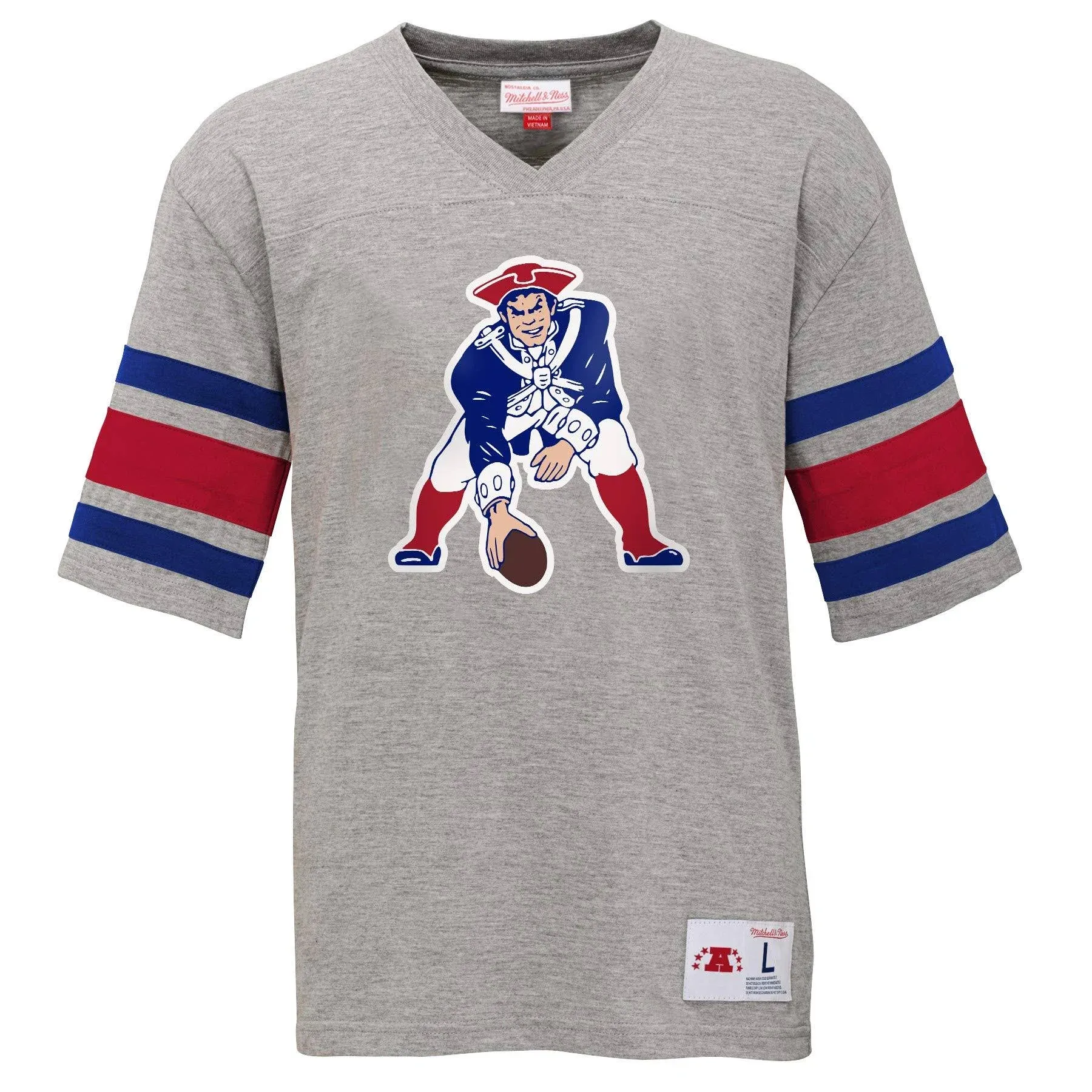 Mitchell &amp; Ness NFL Youth (8-20) New England Patriots Post Season Run V-Neck Tee