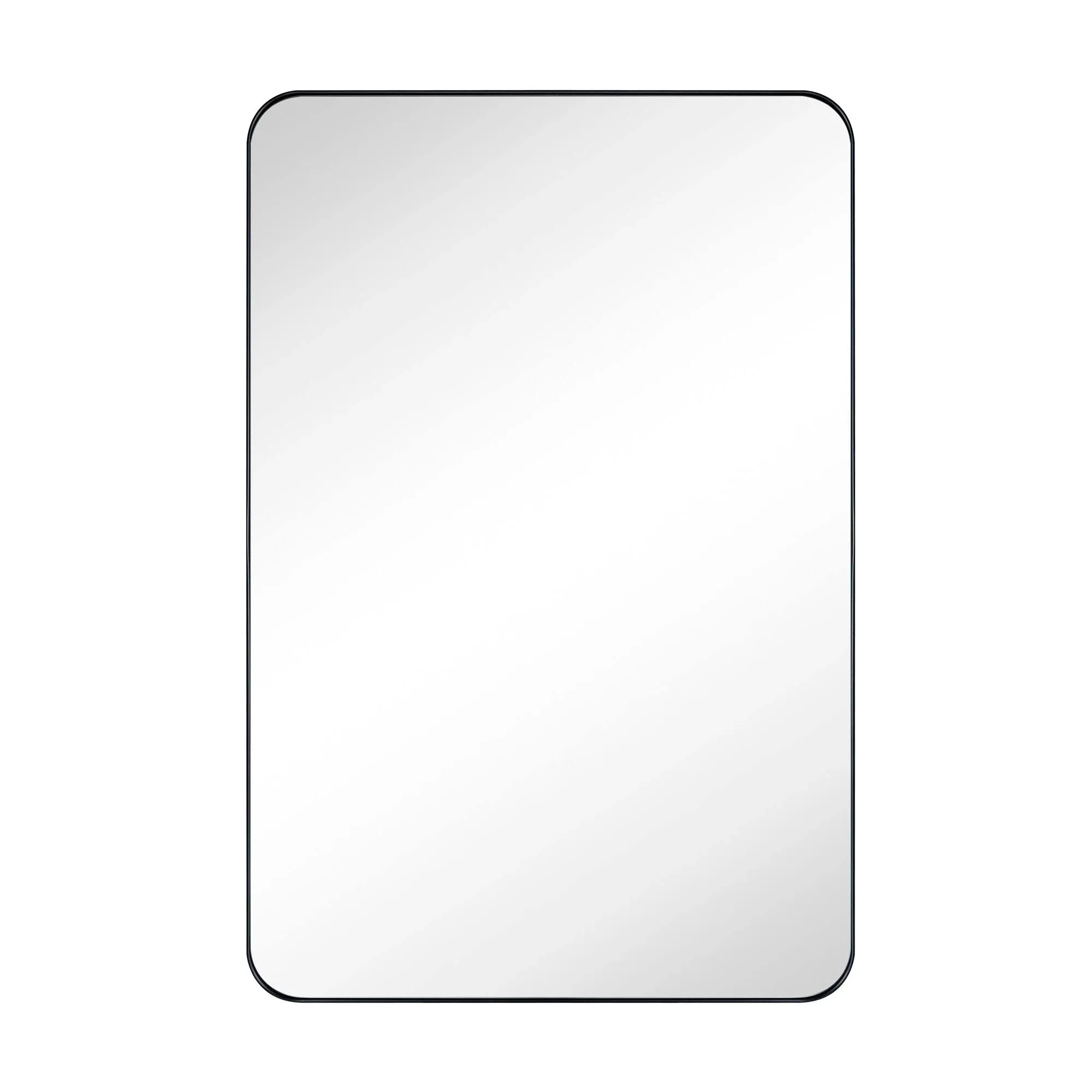 Kengston 24 in. W x 36 in. H Large Rectangular Metal Framed Wall Mounted Bathroom Vanity Mirror in Brushed Nickel