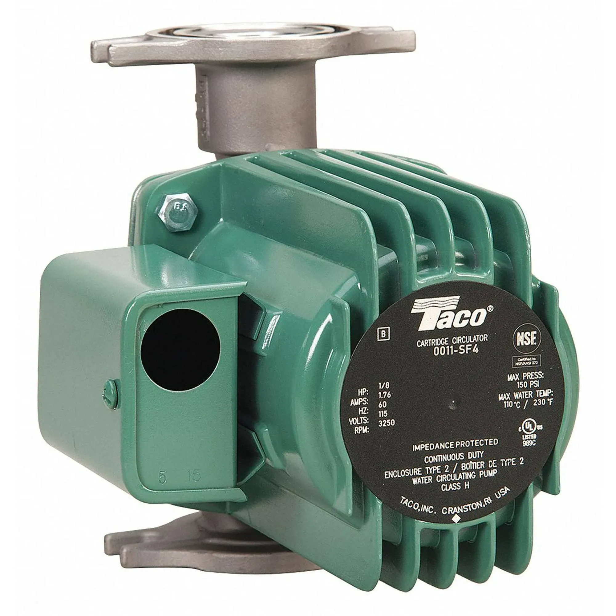 Taco 0011-SF4 Pump Circulator 1/8 HP Stainless Steel