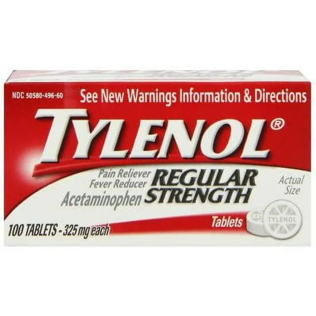 Tylenol Pain Reliever/Fever Reducer 100 Count