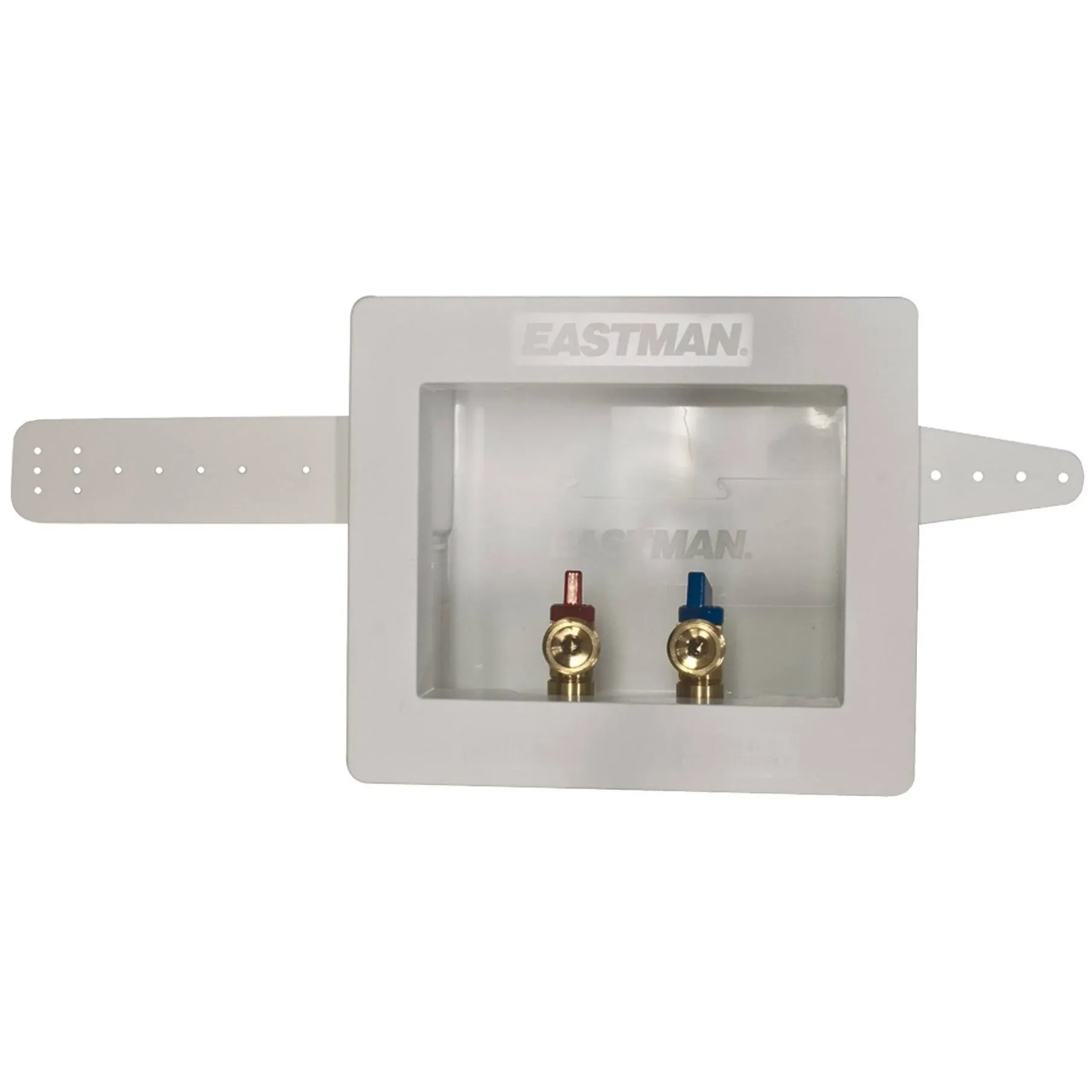 Eastman 1/2 Inch Sweat Connection x 3/4 Inch MHT Washing Machine Outlet Box, Push to Connect Brass Plumbing Fittings, Double Drain, 60243