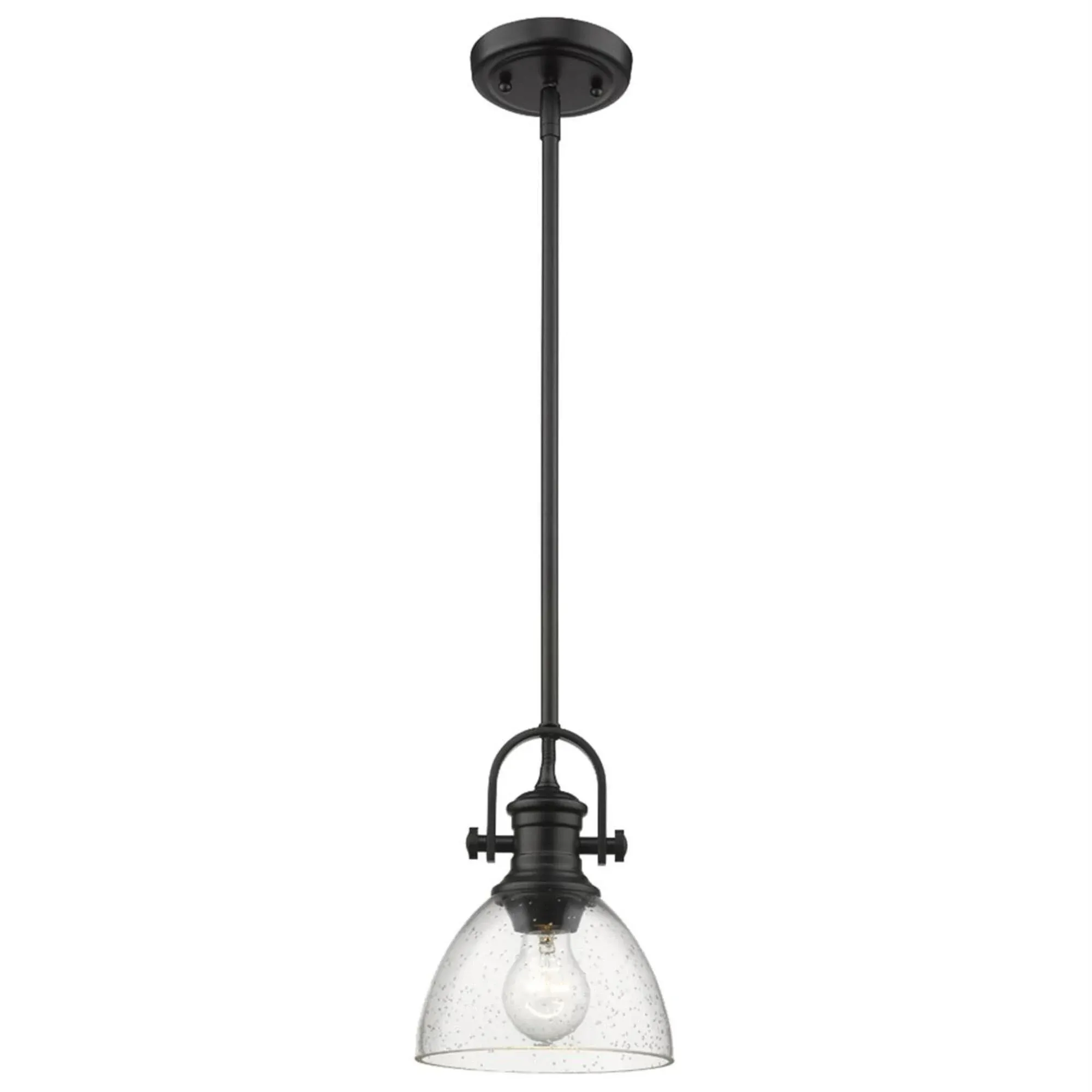 Golden Lighting Hines Mini Pendant, Black, 3118-M1L BLK-SD