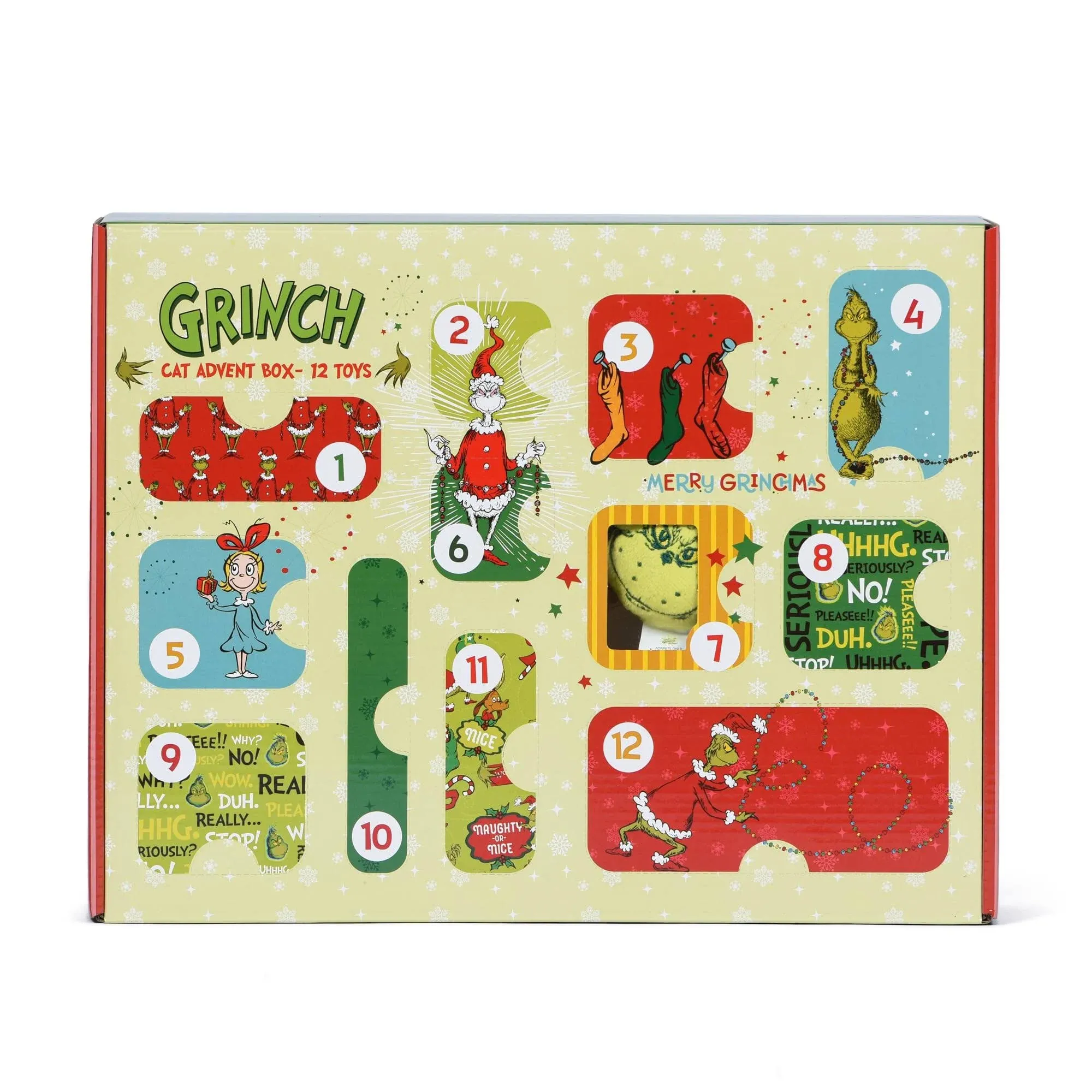 Grinch Cat Toy Advent Calendar Box