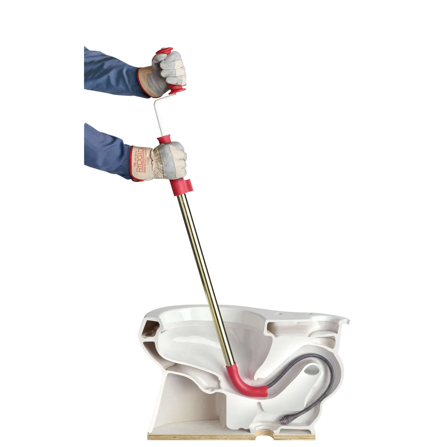 K-3 Ultra Flexible Toilet Auger with Unclogging 3 ft. Snake and Integrated Bulb Head, Plumbing Toilet Snake for Drain