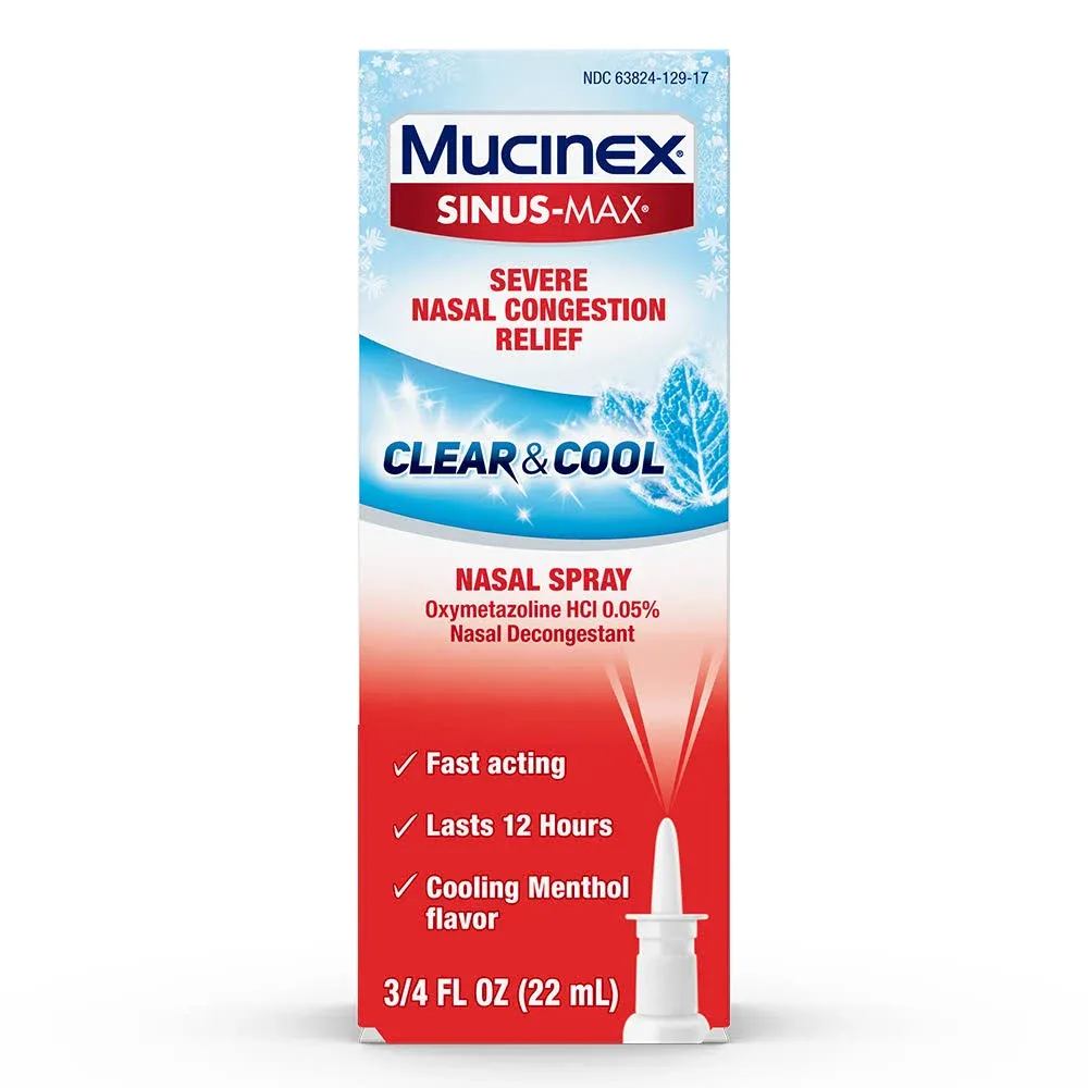 Mucinex Sinus-Max Full Force Nasal Spray Clear and Cool 0.75 fl oz