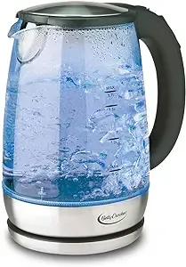 Betty Crocker Electric Tea Kettle, 1.7L, Silver