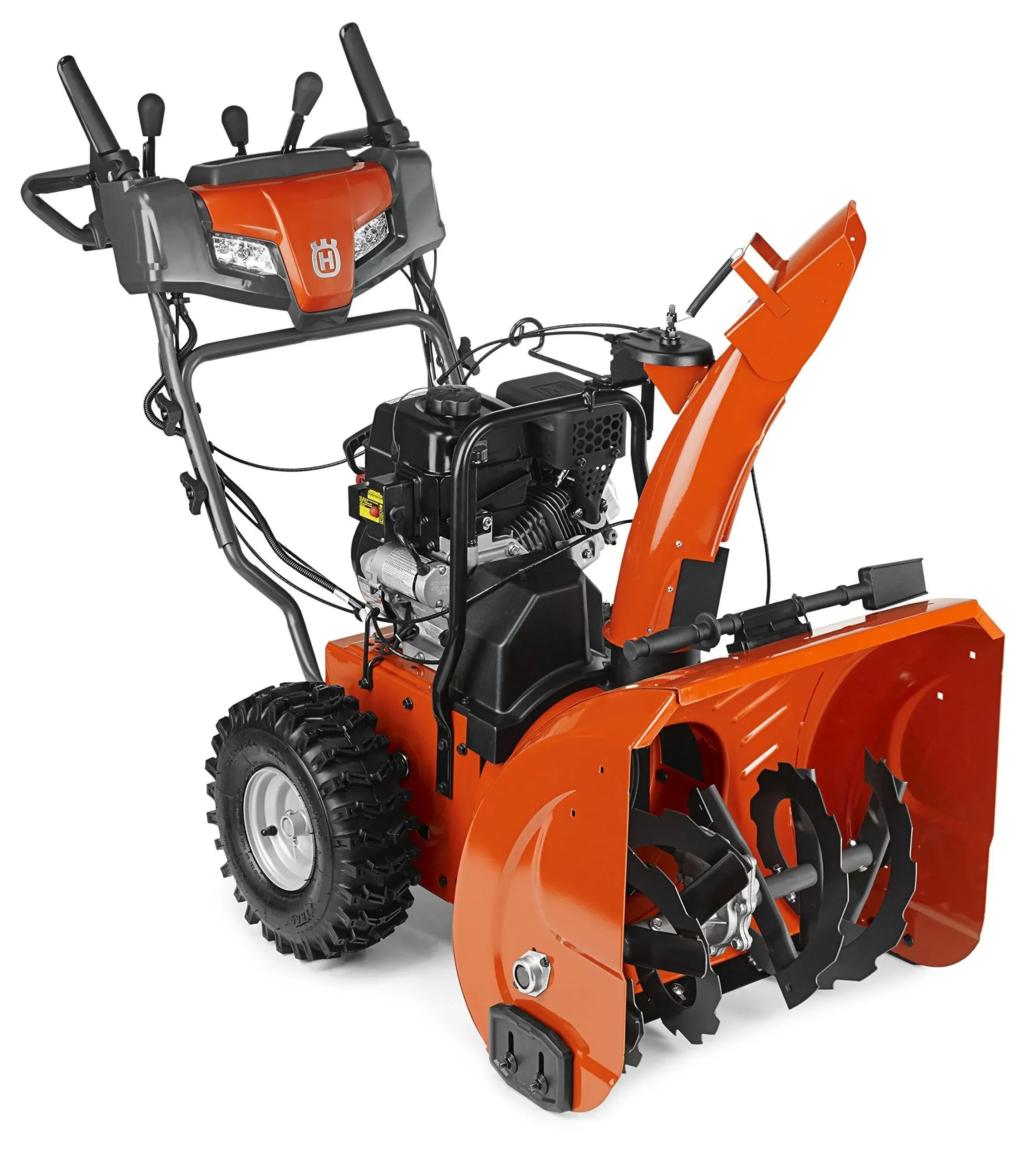 Husqvarna ST224 Snow Blower, 212-cc 5.9-HP, 24-Inch Snow Thrower, Friction Disc Transmission, Two Stage with Push Button Electric Start and Power Steering, Orange