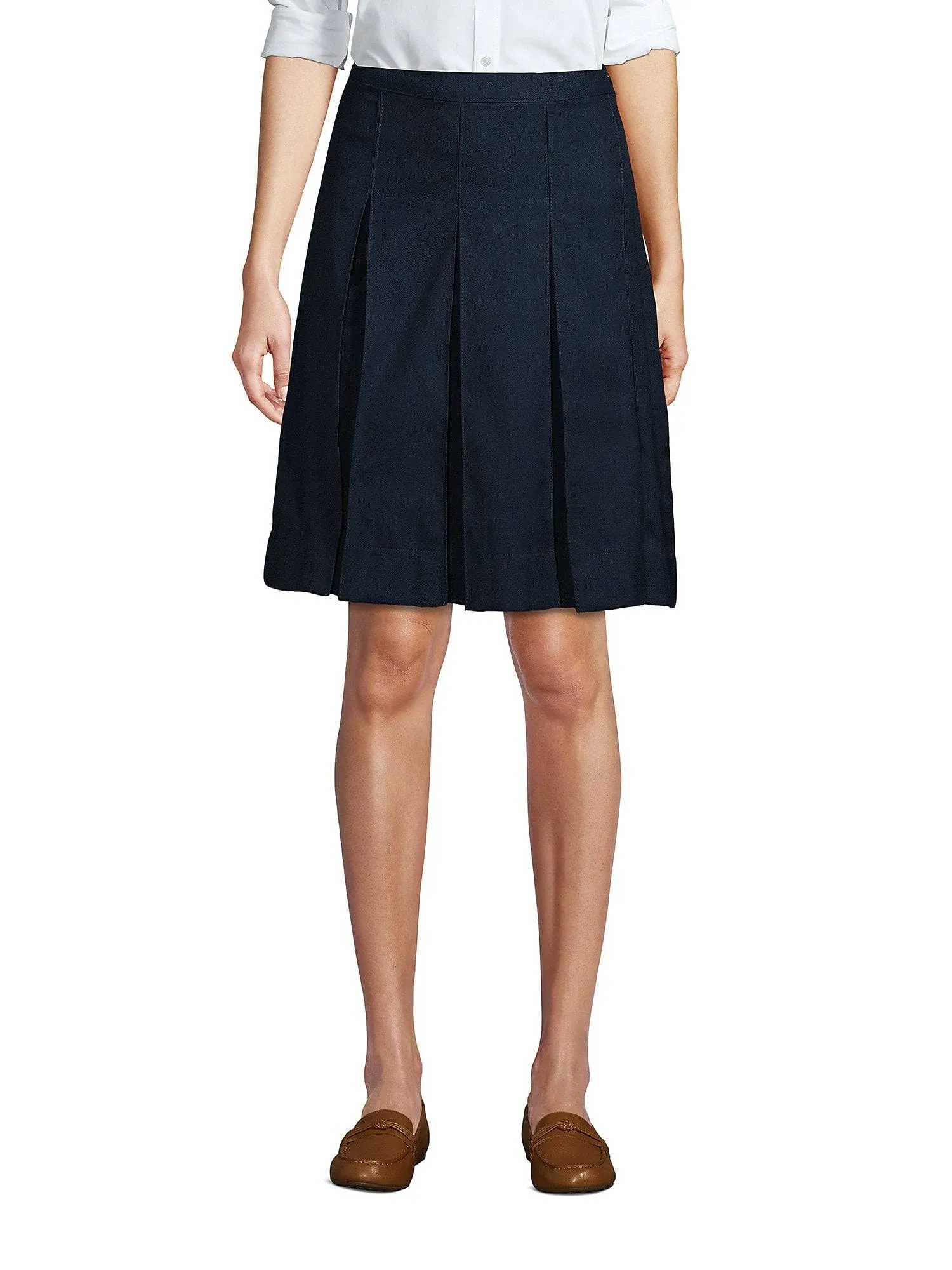 Girls 7-16 Lands' End School Uniform Box Pleat Skirt