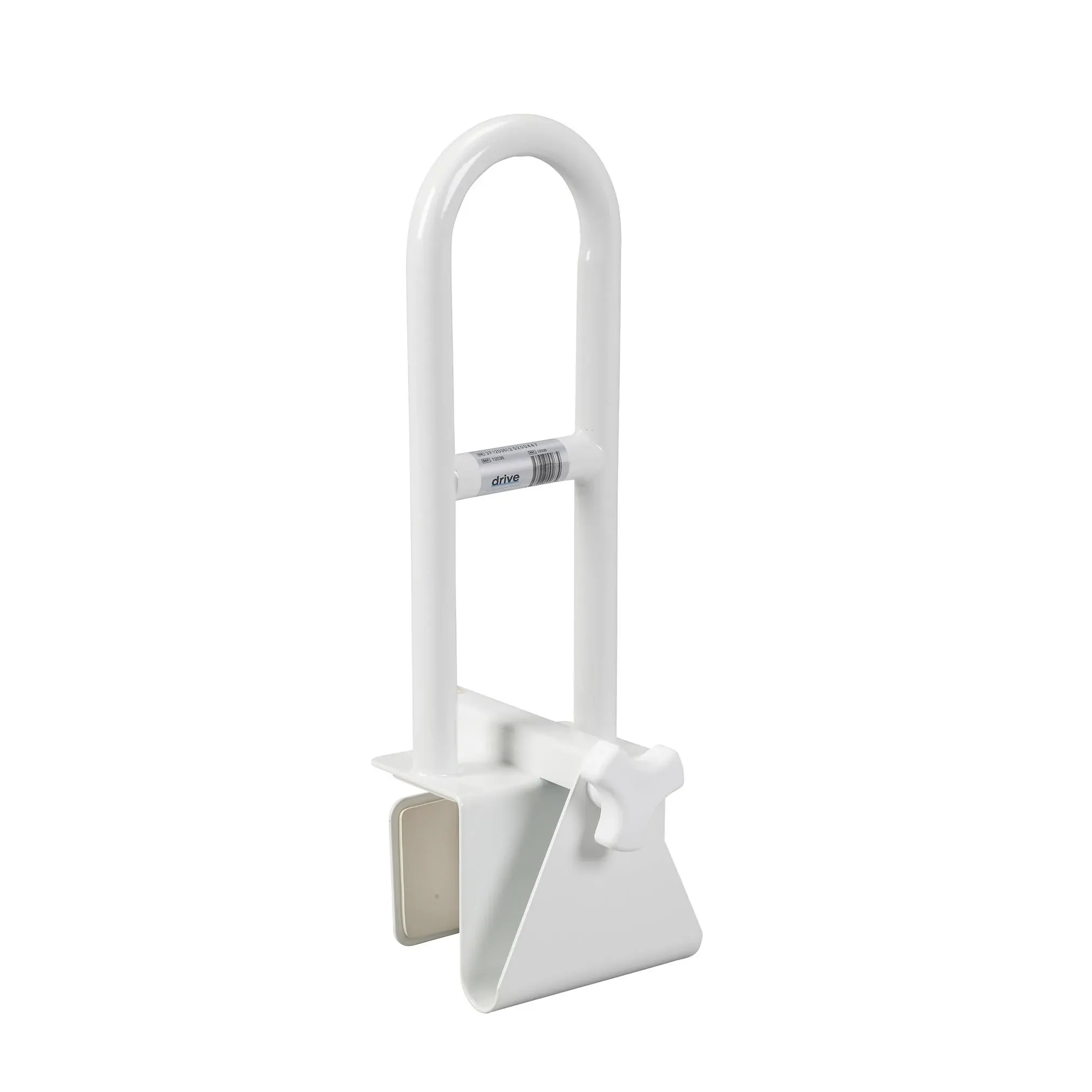 Drive Medical Parallel Bathtub Grab Bar Safety Rail, White