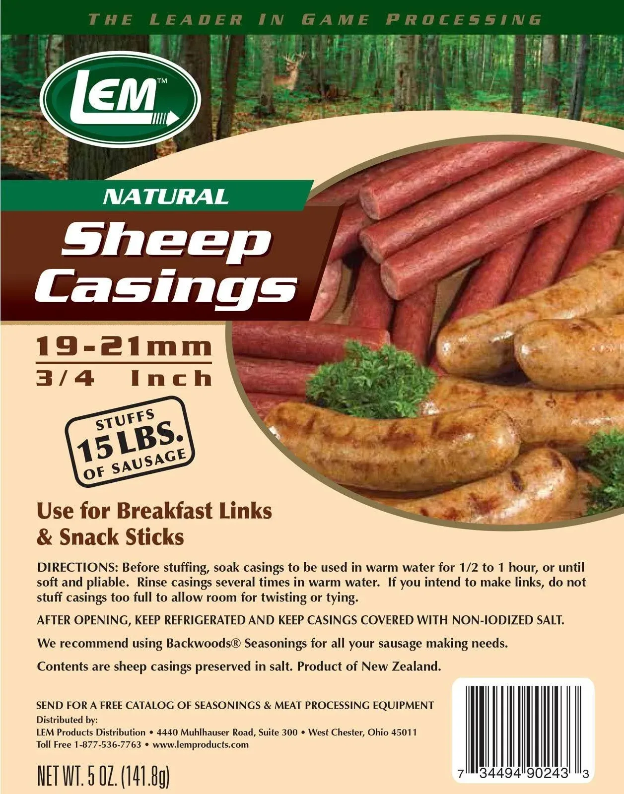 LEM Natural Sheep Casings