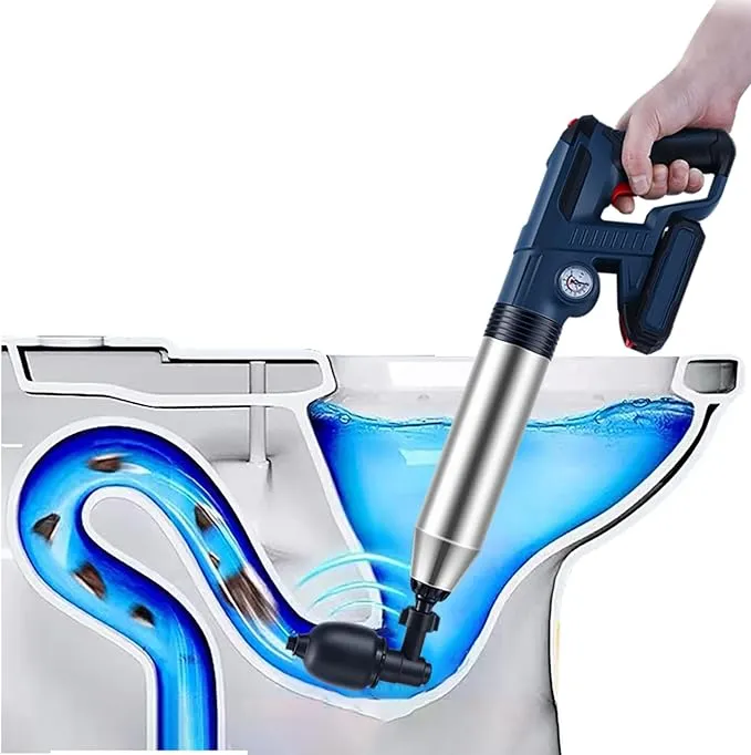 Toilet Plunger, Drain Unblocker, Powerful Manual Pneumatic Dredge Equipment. High Pressure Air Drain Blaster Cleaner High Efficient, Applied to Kitchen, Bathroom, Clogged Pipe.