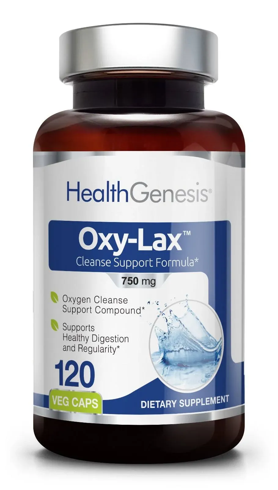 Oxy-Lax 750 mg 120 Vcaps - Natural Magnesium Oxide Oxygen Based Colon Cleanse Gentle Laxative Supports Healthy Digestive Tract RegularityOxy-Lax 750 mg 120 Vcaps - Natural Magnesium Oxide O…