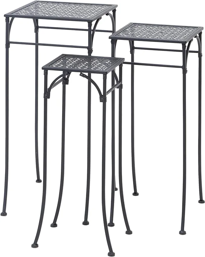 Metal Square Plant Stands - Set of 3