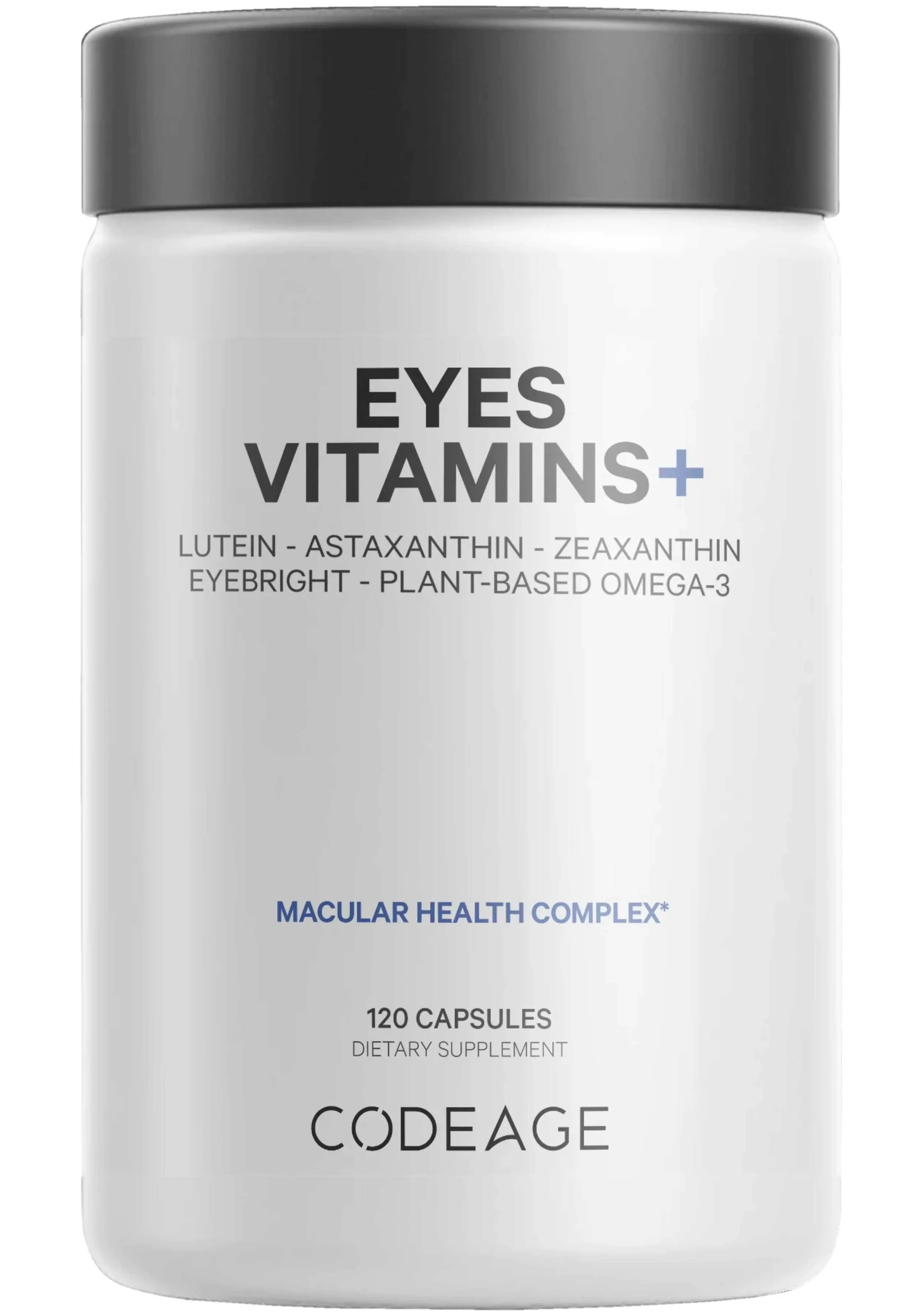 Codeage Eyes Vitamins Areds2 Formula, Astaxanthin, Lutein, Zeaxanthin, Zinc, Omega, Marigold, 120 Ct