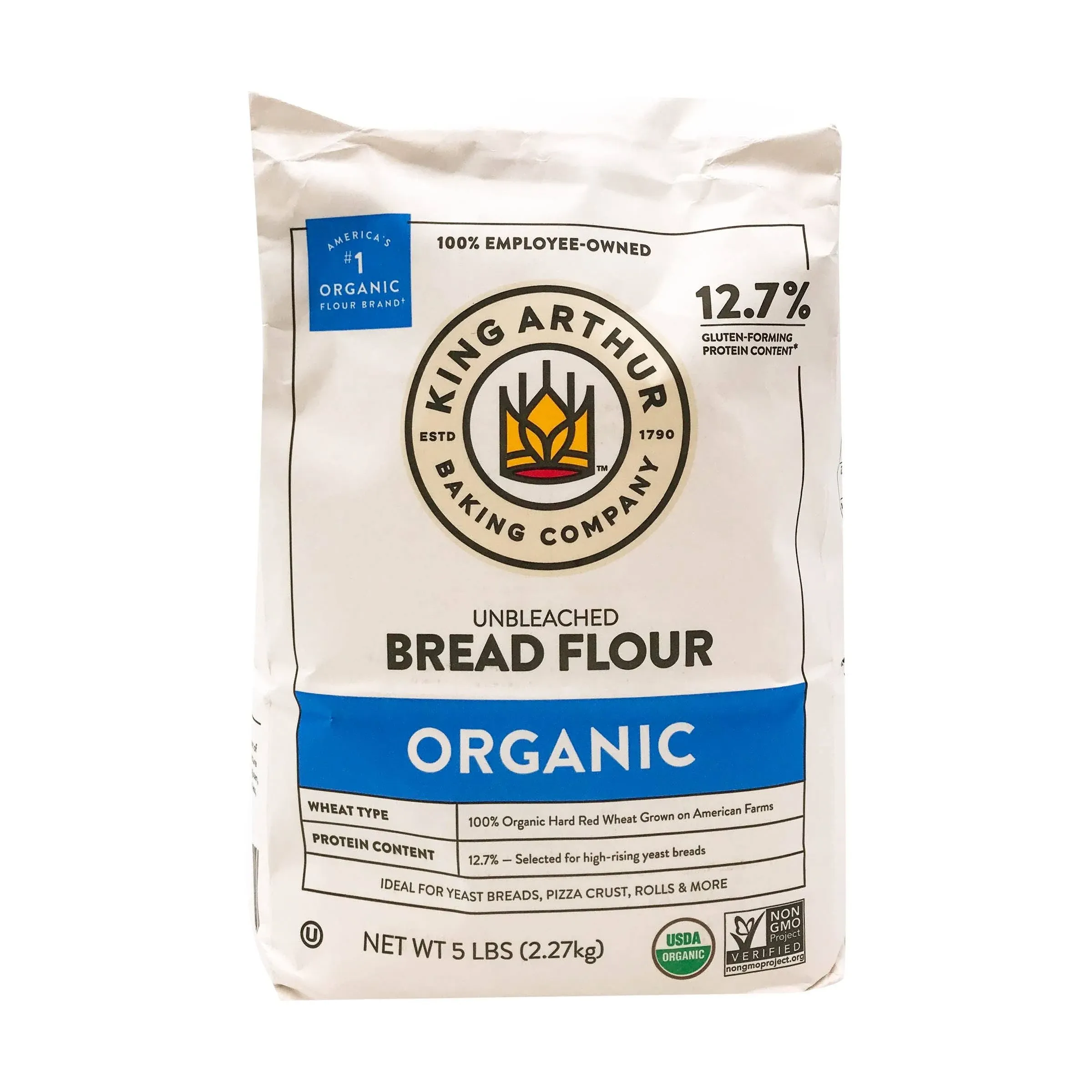 King Arthur Flour Bread Flour, Organic, Unbleached - 5 lbs (2.27 kg)