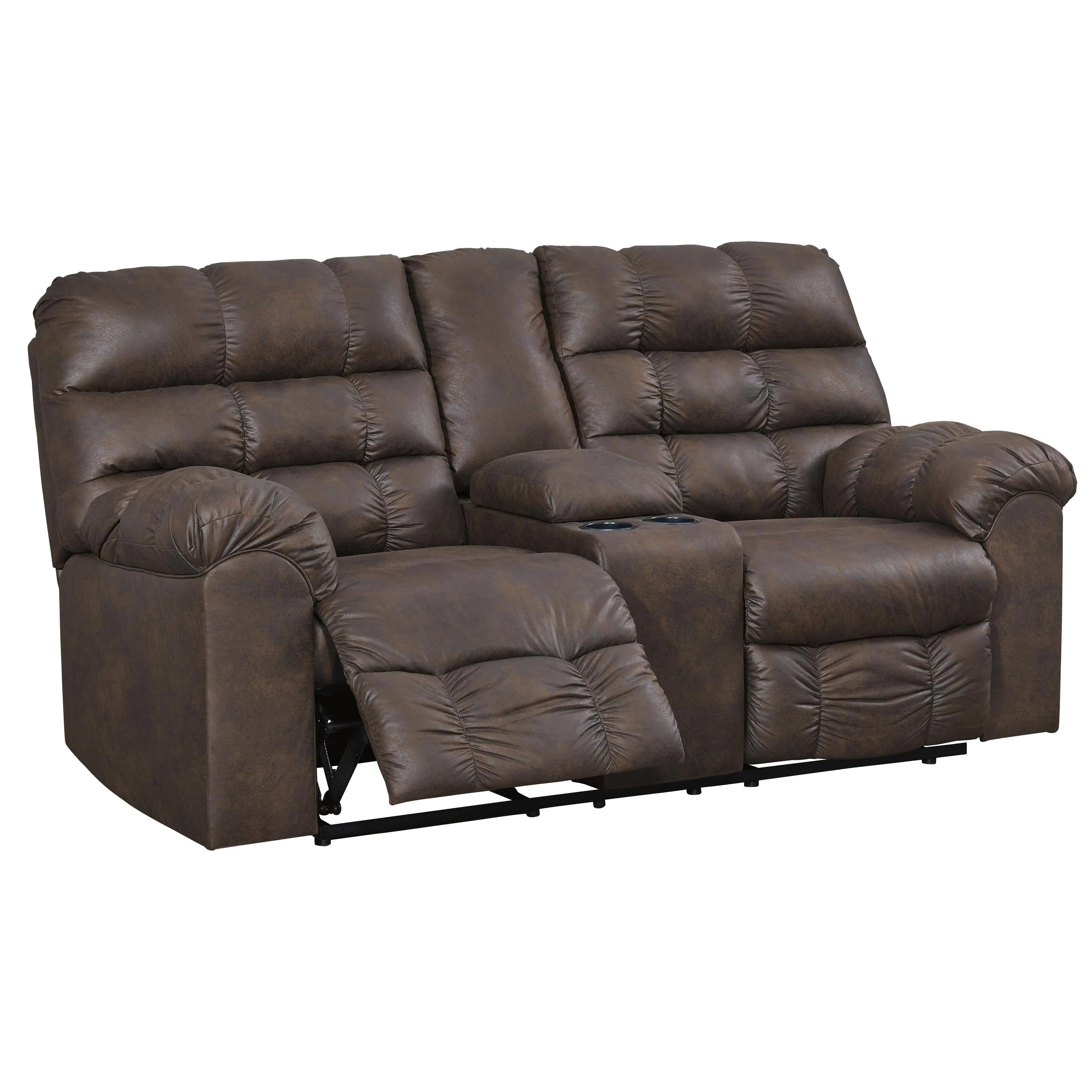 Ashley Derwin Reclining Loveseat with Console