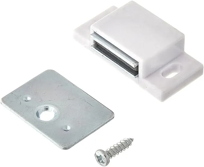 MPJ Shutter Hardware 50631-R 15lb Single Magnetic Catch White/zinc Retail Pack (100)