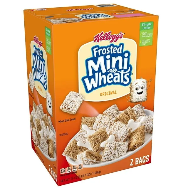 Kellogg's Frosted Mini-Wheats - 2 Bags - 58.8 Oz