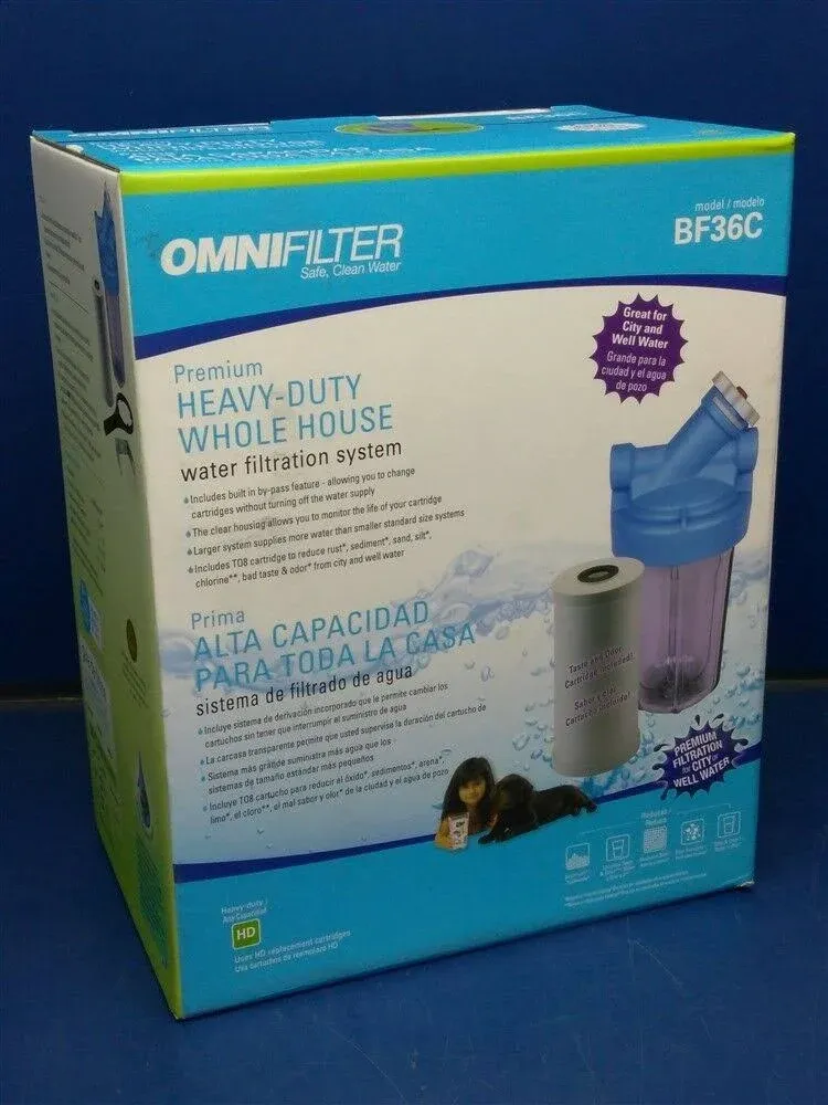 Omnifilter 10&#034; Premium Whole House Heavy Duty Filtration System, Model BF36C