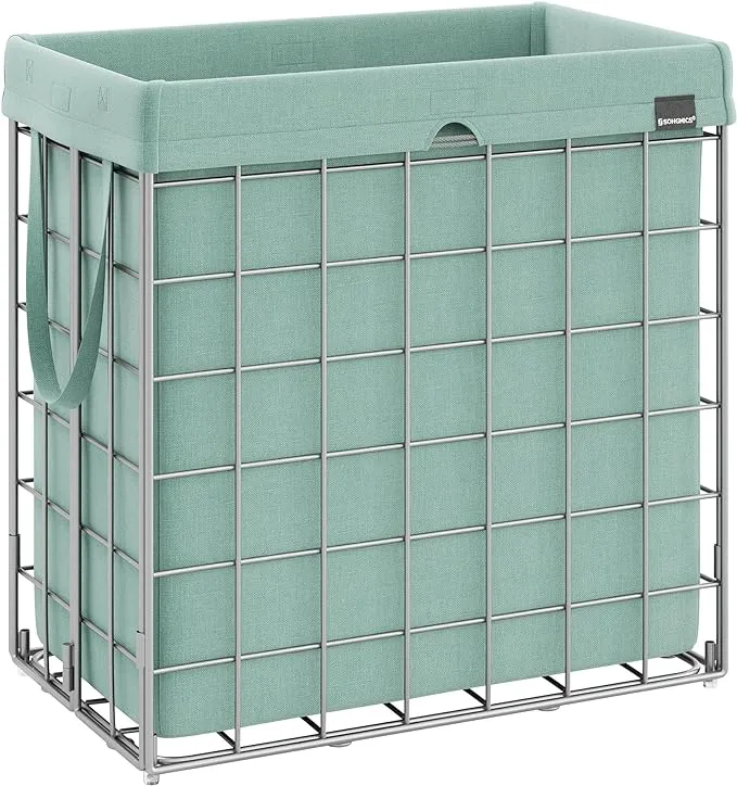 29 Gal (110L) Laundry Basket, Collapsible Clothes Hamper, Removable and Washable Liner