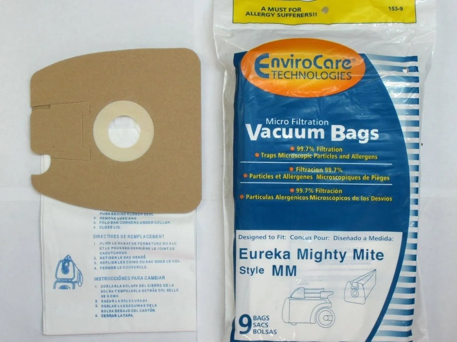 EnviroCare Replacement Micro Filtration Vacuum Bags for Eureka MM Mighty Mite Canister