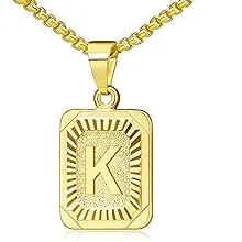 JSJOY Graduation Gifts Gold Initial Necklace