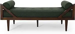 Christopher Knight Home Rayle Chaise Lounge, Pine + Dark Brown