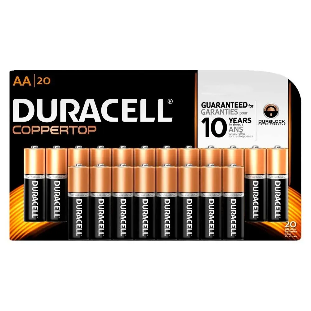 Duracell Coppertop AA Batteries with Power Boost Ingredients 20 Count Pack 