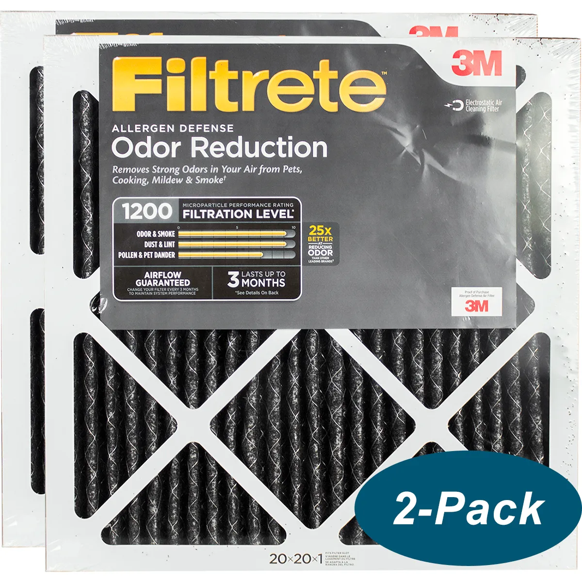 25x25x1 (24.7 x 24.7) Filtrete Allergen Defense 1000 Filter by 3M