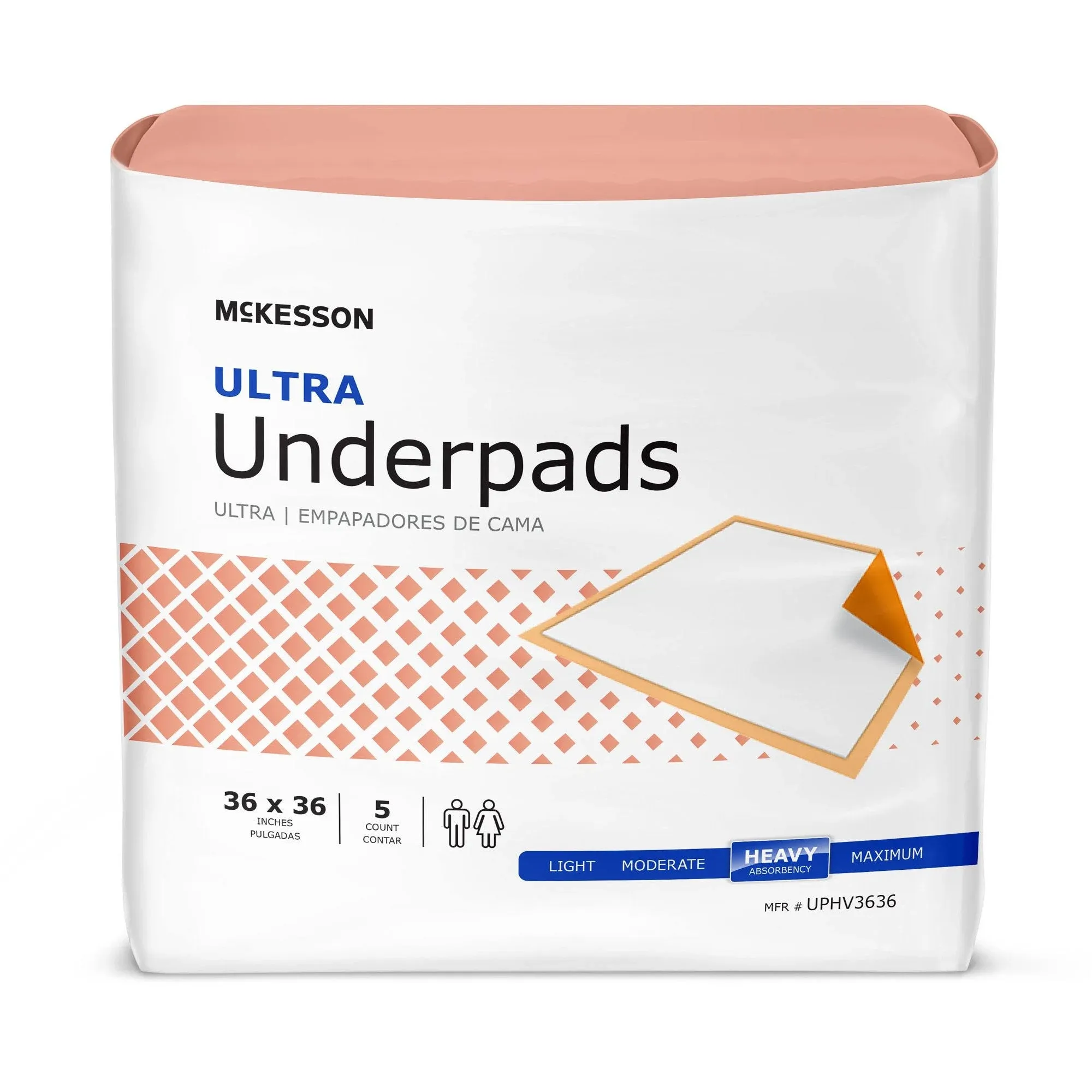 McKesson Ultra Heavy Absorbency Underpad, 30 x 30 inch - Case/100