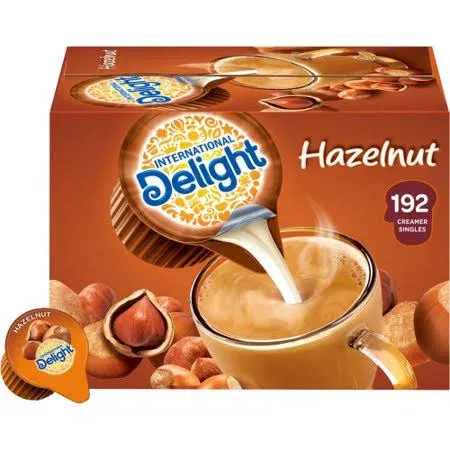 International Delight Hazelnut Dairy Free Liquid Creamer, 0.44 oz., 48/Box (WWI02283)