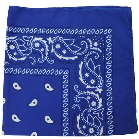 Balec Pack of 6 x Large Paisley Double Sided Printed Bandana