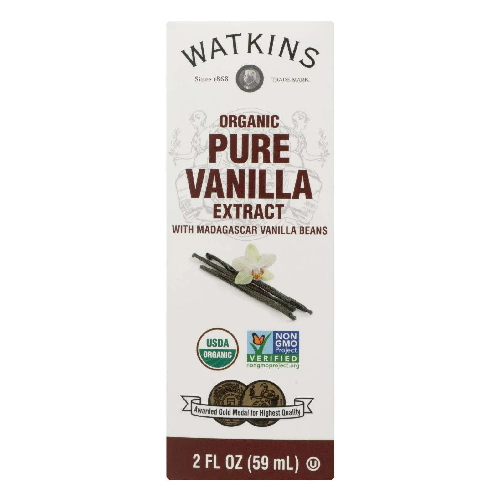 Watkins Pure Vanilla Extract, with Madagascar Vanilla Beans, Non-GMO, Kosher, 11 oz. Bottle, 1-Pack 